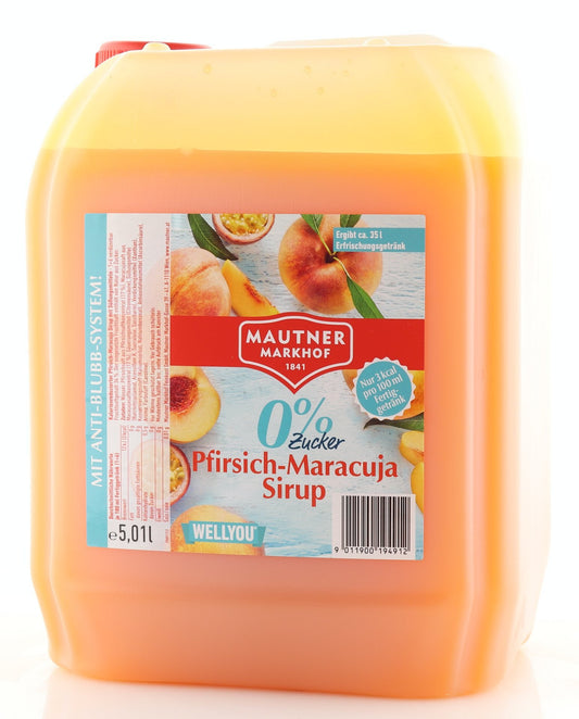 Mautner Markhof 0% Zucker Sirup Pfirsich-Maracuja 5L